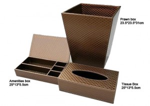 Prawn box & tissue box & amenities box