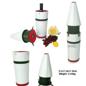 Rocket shape  Leather Wine bottle