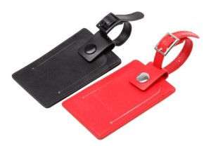 Embossed PU luggage tag